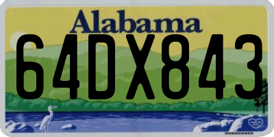 AL license plate 64DX843