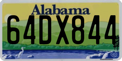 AL license plate 64DX844