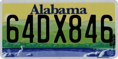 AL license plate 64DX846