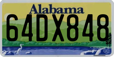 AL license plate 64DX848