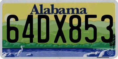 AL license plate 64DX853