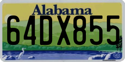 AL license plate 64DX855