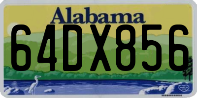 AL license plate 64DX856