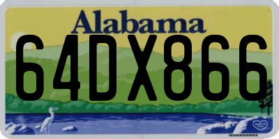 AL license plate 64DX866