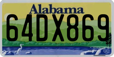 AL license plate 64DX869