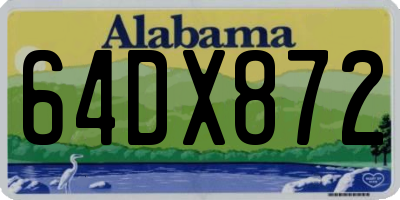AL license plate 64DX872