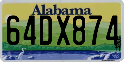 AL license plate 64DX874