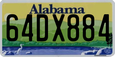 AL license plate 64DX884