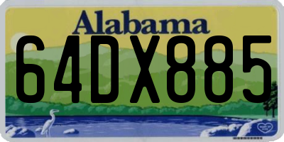 AL license plate 64DX885