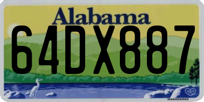 AL license plate 64DX887