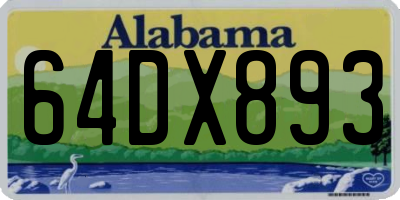 AL license plate 64DX893