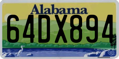 AL license plate 64DX894