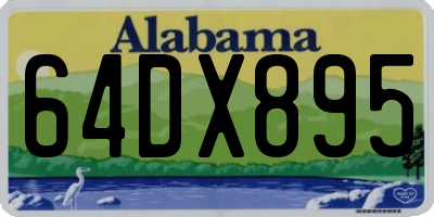 AL license plate 64DX895