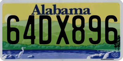 AL license plate 64DX896