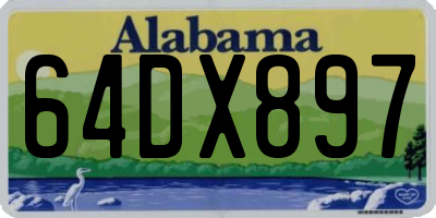 AL license plate 64DX897