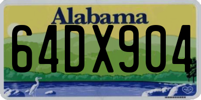 AL license plate 64DX904