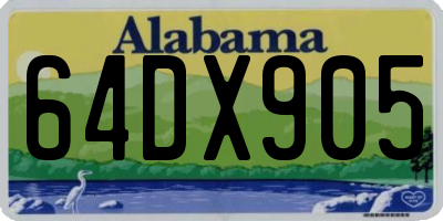 AL license plate 64DX905