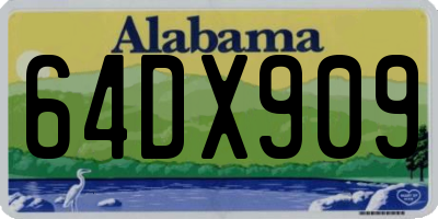 AL license plate 64DX909
