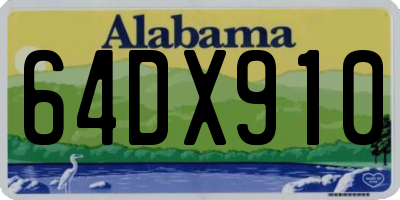 AL license plate 64DX910