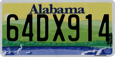 AL license plate 64DX914