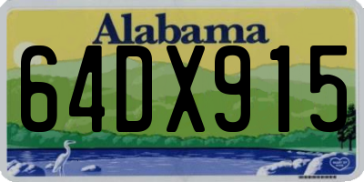 AL license plate 64DX915