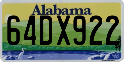 AL license plate 64DX922
