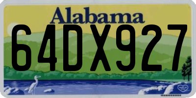 AL license plate 64DX927