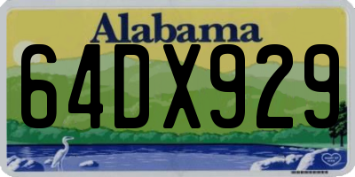 AL license plate 64DX929