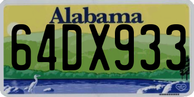 AL license plate 64DX933