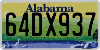 AL license plate 64DX937