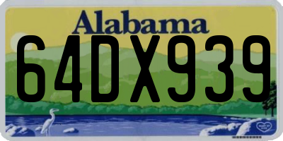 AL license plate 64DX939