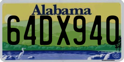 AL license plate 64DX940