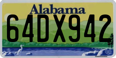 AL license plate 64DX942