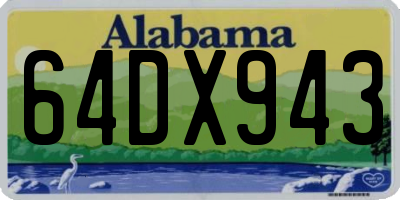 AL license plate 64DX943