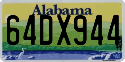 AL license plate 64DX944