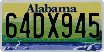 AL license plate 64DX945