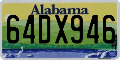 AL license plate 64DX946