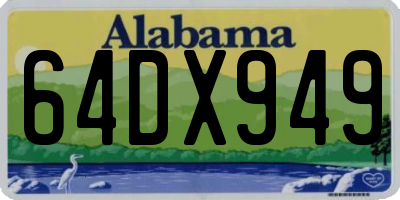 AL license plate 64DX949