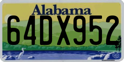 AL license plate 64DX952