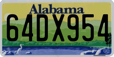 AL license plate 64DX954