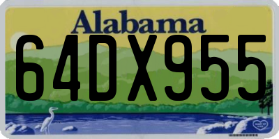 AL license plate 64DX955