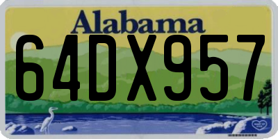 AL license plate 64DX957