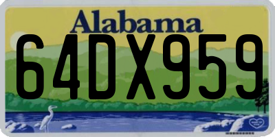 AL license plate 64DX959