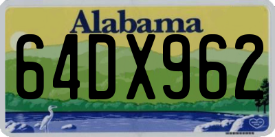 AL license plate 64DX962