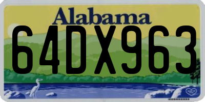 AL license plate 64DX963