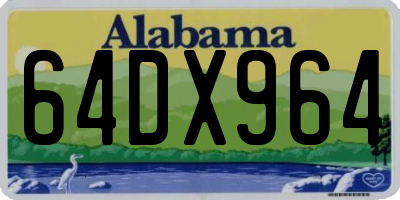 AL license plate 64DX964