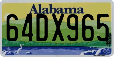 AL license plate 64DX965