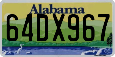 AL license plate 64DX967