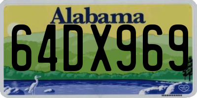 AL license plate 64DX969
