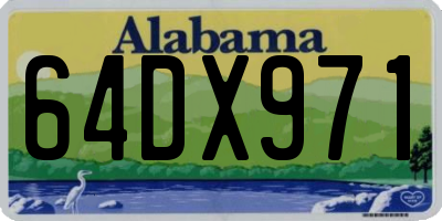 AL license plate 64DX971